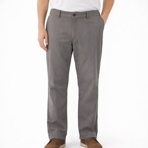 Men's Gray Straight-Leg Chino Pants